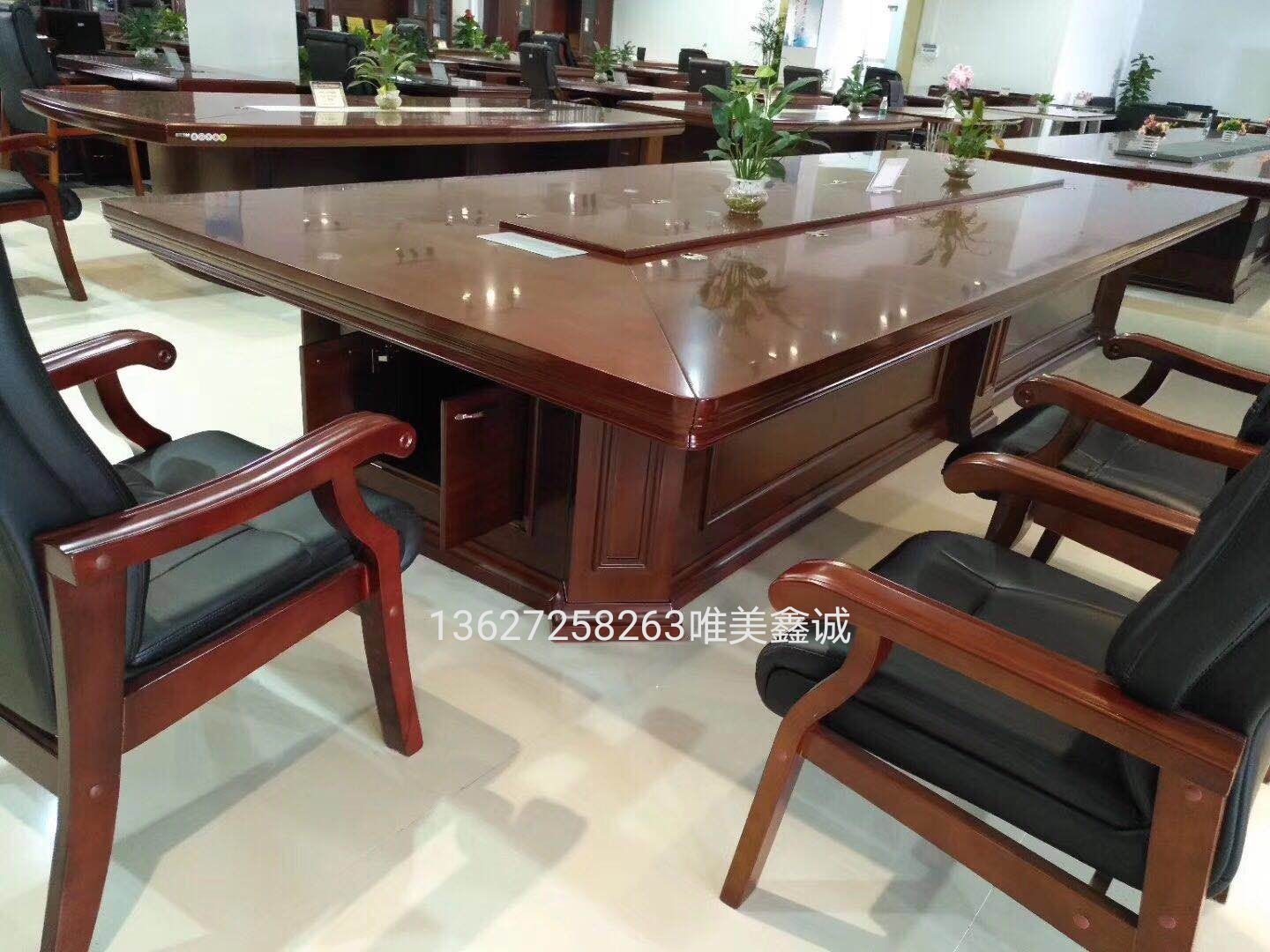 实木油漆会议桌WM-GS-2