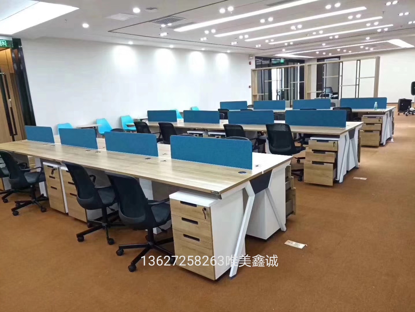 钢架组合屏风卡座WM-WH-005