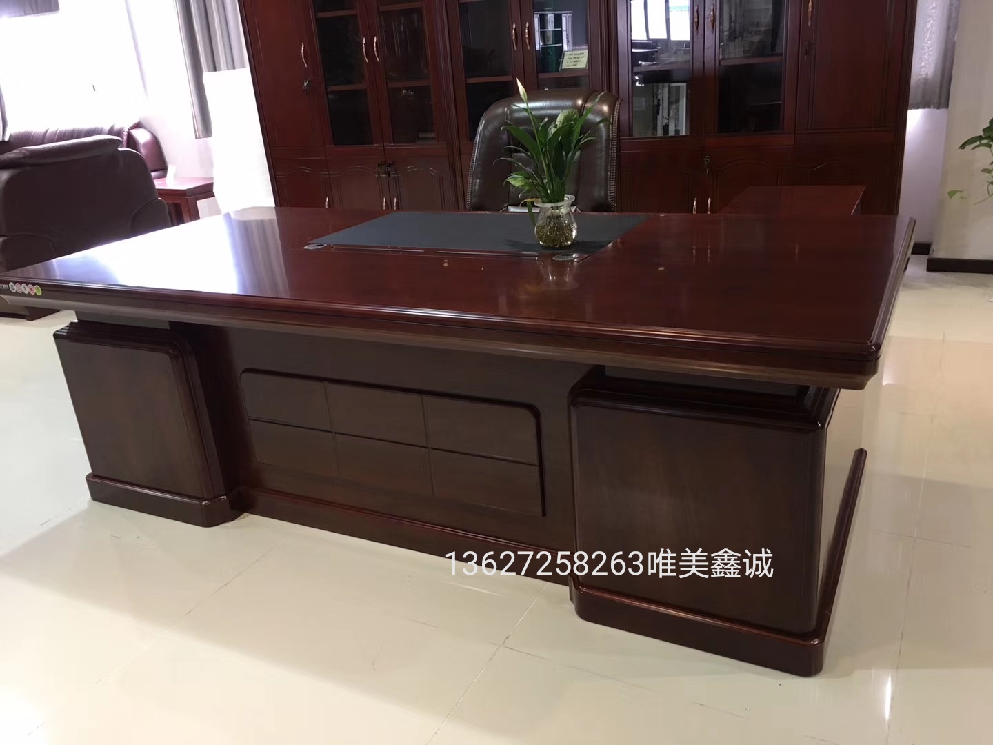 实木大班台WM-GS-019