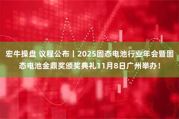 宏牛操盘 议程公布丨2025固态电池行业年会暨固态电池金鼎奖颁奖典礼11月8日广州举办！